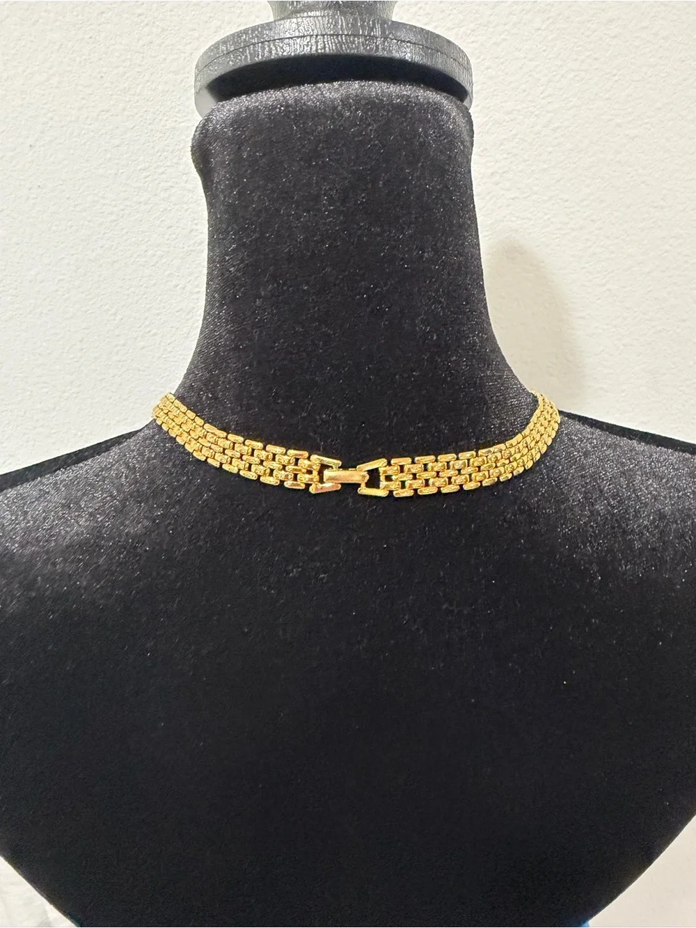 Vintage Napier Gold Tone Collar Necklace Statement Chain
